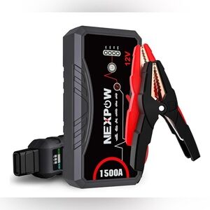 NIB NextPow Q10S 1500A Peak Jump Starter Emergency Pocket sized Flashlight USB